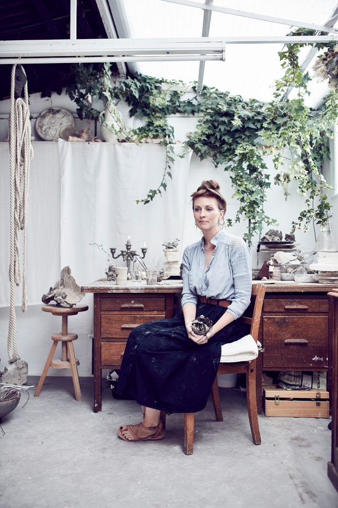In the studio of Phoebe Cummings photographed by Alun Callender