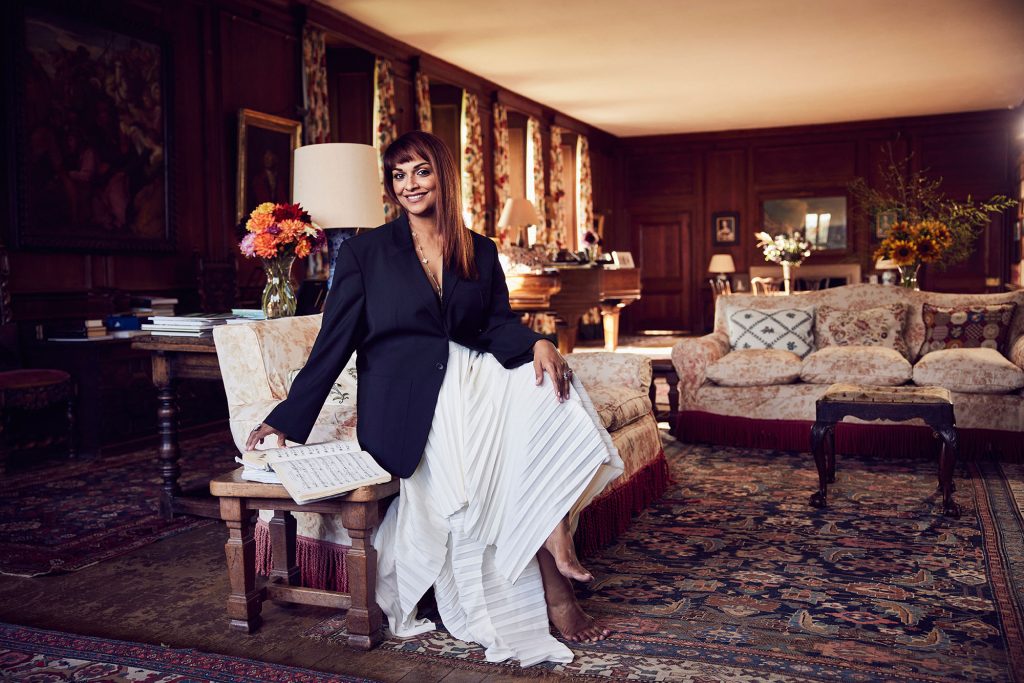 Danielle De Niese photographed at Glydnebourne by Alun Callender for Harpers Bazaar