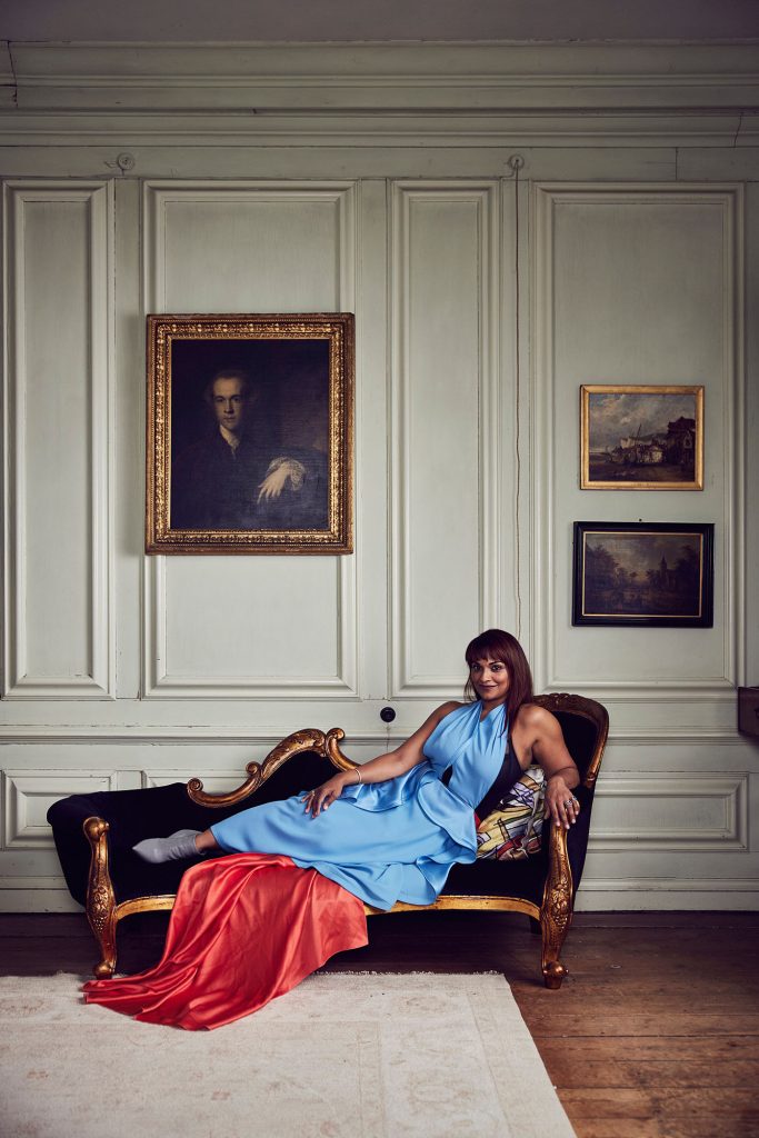Danielle De Niese photographed at Glydnebourne by Alun Callender for Harpers Bazaar